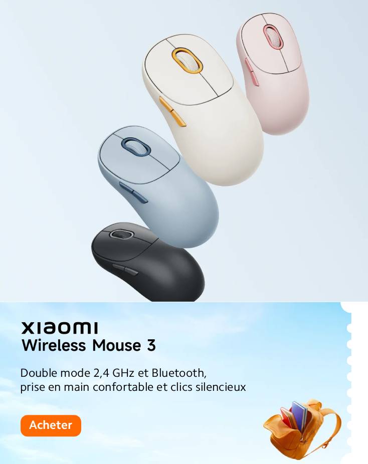 Souris sans fil Xiaomi 3